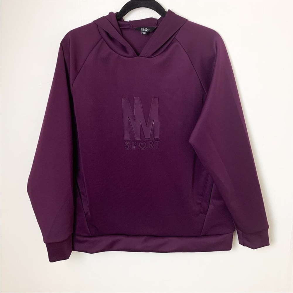 Nicole Miller Sport Women's Scuba Activewear Purple Pullover Hoodie Size 2X